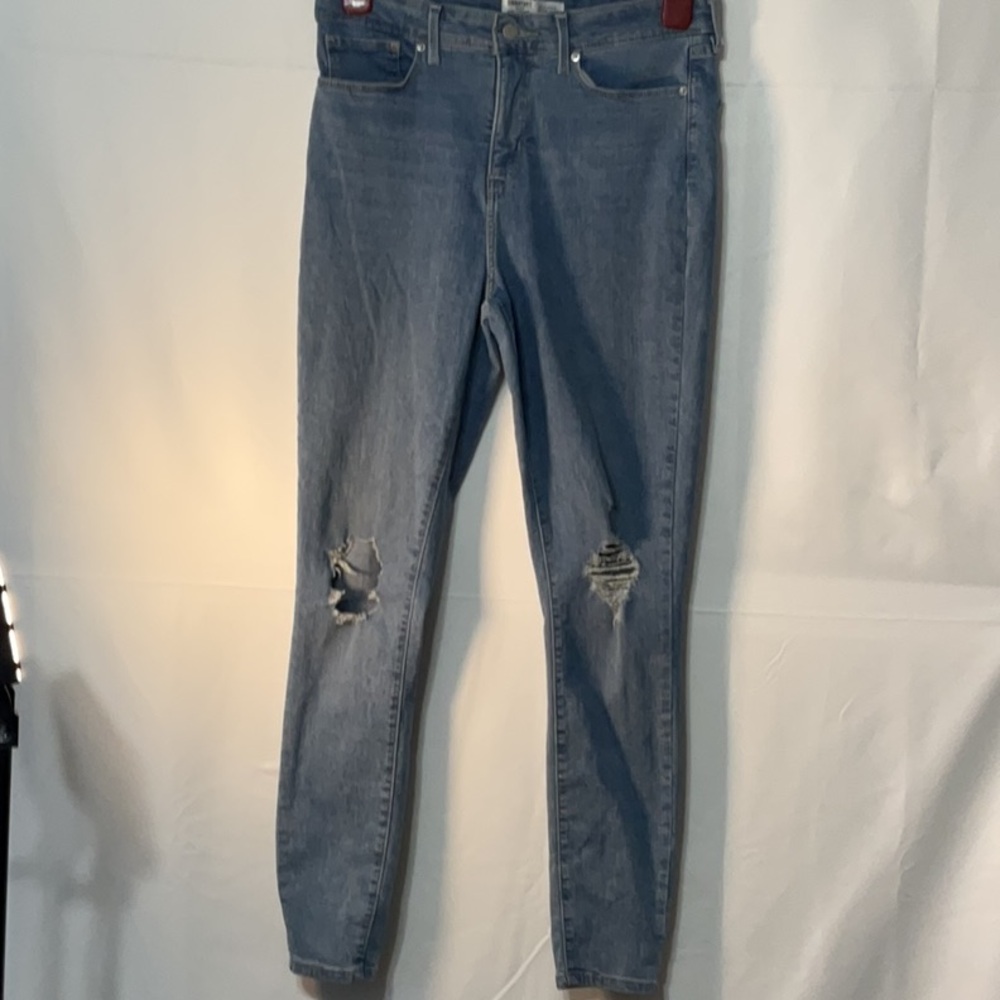Women's Blue Distressed Jeans